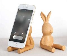 Image result for Wooden Animals Cell Phone Holders