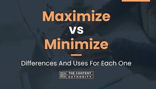 Image result for Minimize and Maximize