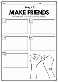 Image result for Friendship Worksheets Kids