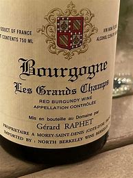 Image result for Gerard Raphet Bourgogne Grands Champs