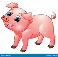 Image result for Smiling Pig Cartoon