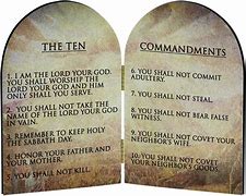 Image result for Tablets of Stone 10 Commandments