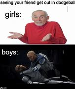 Image result for Boys vs Girls Meme Dodgeball