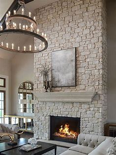 16 Beautiful Refacing Fireplace With Stone Veneer | Fireplace Ideas