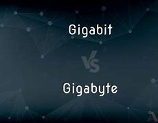 Image result for Gigabit Gigabyte Difference