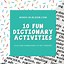 Image result for Dictionary Activities