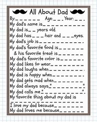 Image result for Father's Day Survey for Kids