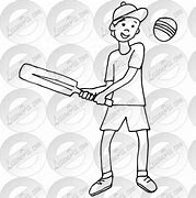 Image result for Sport Thing Cricket Outline