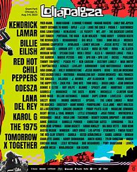Image result for Lollapalooza 2023 LineUp