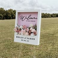 Image result for Flower Box Wedding Welcome Sign