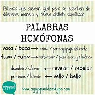 Image result for Definicion Homofono