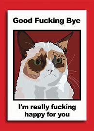 Image result for Grumpy Cat Goodbye