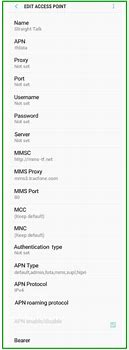 Image result for Straight Talk APN Settings for Sony Exspiria