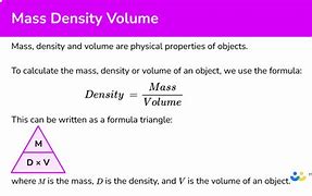 Image result for Density Mass Volume Explanation