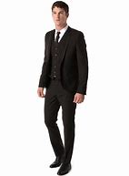 Image result for Black Suit White Shirt Blue Tie