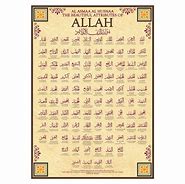 Image result for 99 Names of Allah Written