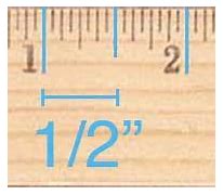 Image result for Half Inch Ruler