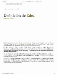 Image result for ETICA Definicion