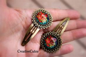 Image result for Vintage Small Flower Snap Clip Hair