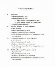 Image result for Formal Essay Outline Example