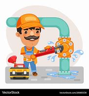 Image result for Cartoon of Plumber