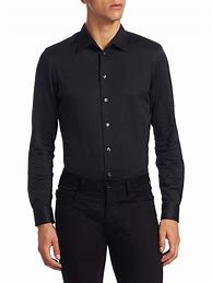 Image result for Black Button Shirt
