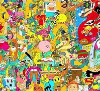 Image result for Cartoon Background Pink Green and Yellow