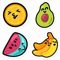 Image result for Funny Fruit Stickers