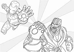 Image result for Iron Man vs Thanos Coloring Pages