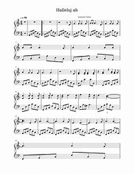 Image result for Hallelujah Piano Score Sheet