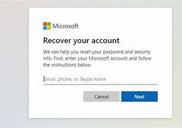 Image result for Microsoft Account Password Recovery Page