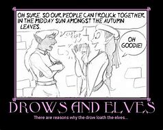 Image result for Drows Go Home Meme