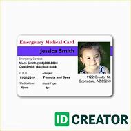 Image result for Kids ID Card