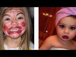 Image result for Kids Makeup Fails