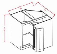 Image result for Corner Cabinet with Lazy Susan Dimensions
