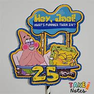Image result for Spongebob 24 25 Cake Topper