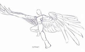 Image result for Winged Person Sketches