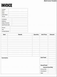 Image result for Blank Invoice Forms to Print