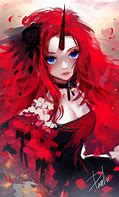 Image result for Anime Girl with Red Hair and Headphones