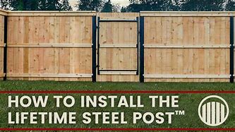 Image result for Installing Metal Fence Posts