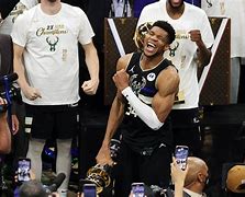 Image result for Giannis Winning a Championship Picture