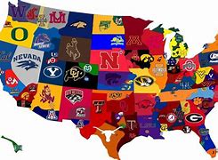 Image result for College Football Team Map Printibale