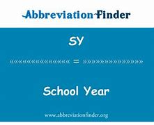 Image result for School-Year Abbreviation