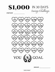 Image result for Money Saving Challenge Printable 10000