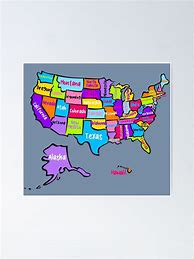 Image result for United States Map Colored