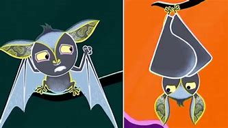 Image result for Upside Down Bat Cartoon