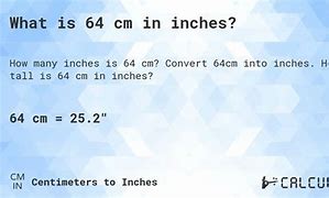 Image result for 64 Cm in Inches Height