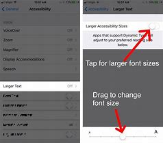 Image result for Changing Font Size On iPhone