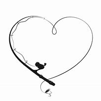 Image result for Fishing Rod and Hook Heart