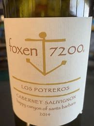 Image result for Foxen Cabernet Sauvignon 7200 Grassini Family